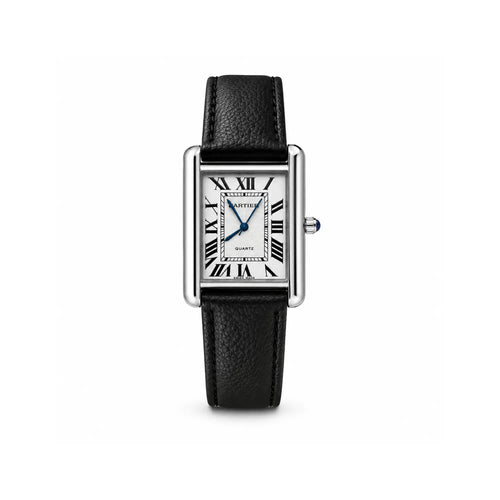 CARTIER Tank | Men's Quartz Movement with Leather Strap | EF-015