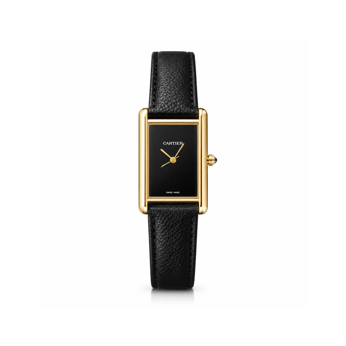 CARTIER Tank | Men’s Gold-Tone | Leather Strap Watch | EF-016
