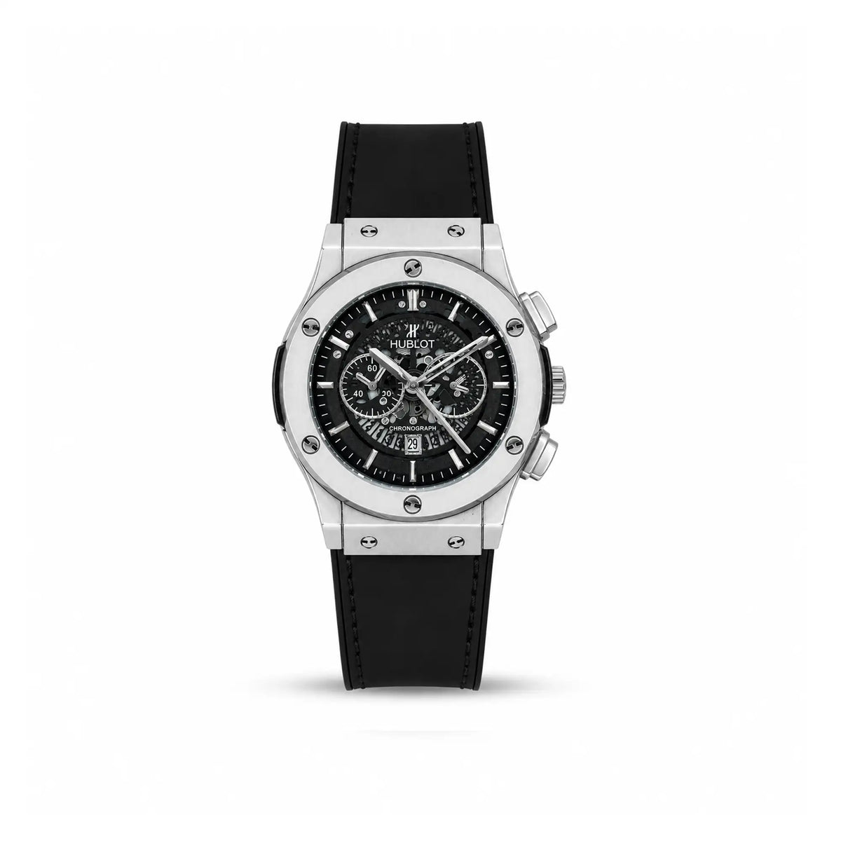 HUBLOT Men’s Leather Strap Watch | EF-017