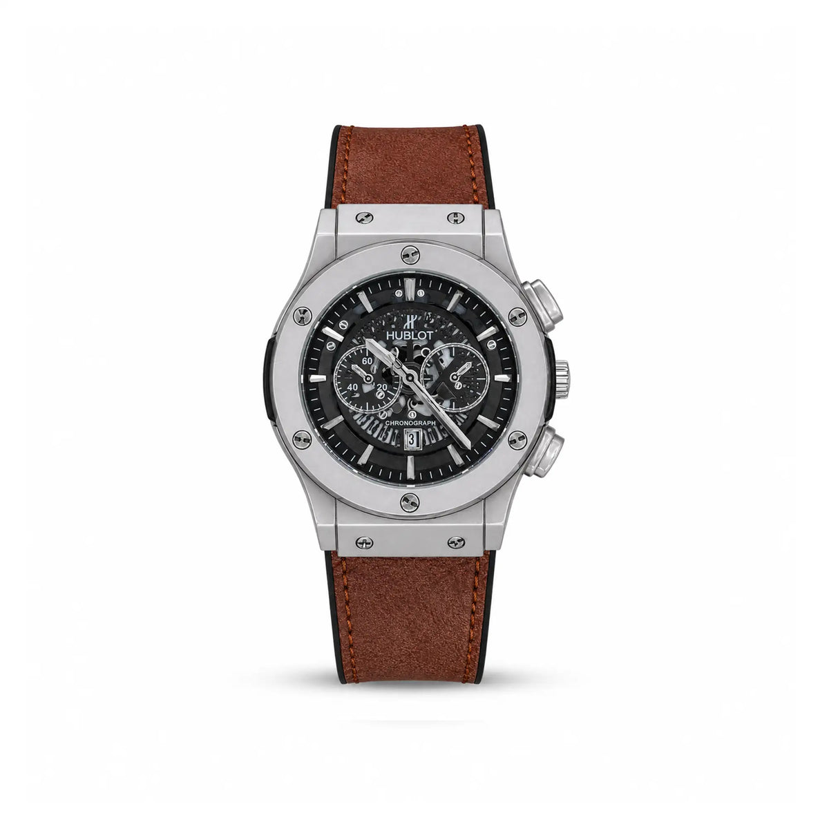 HUBLOT Men’s Leather Strap Watch | EF-017