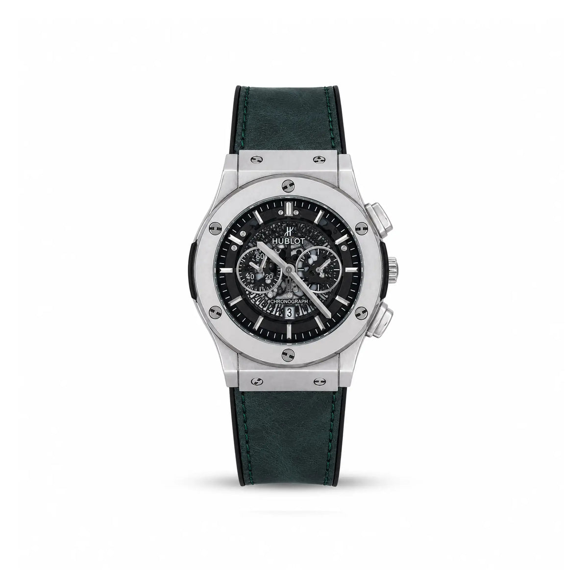 HUBLOT Men’s Leather Strap Watch | EF-017